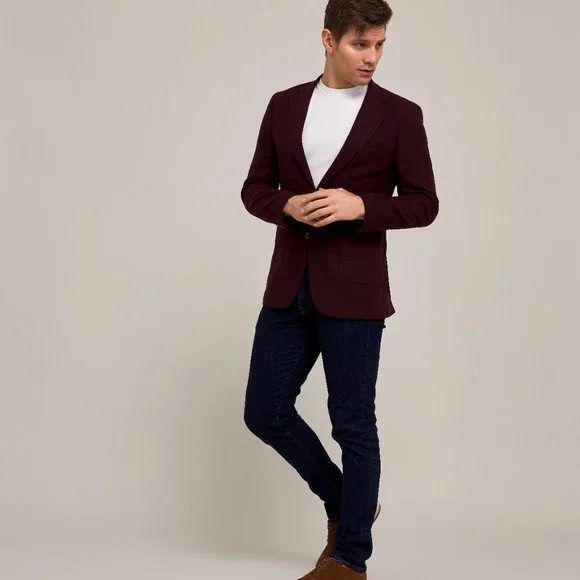 The Merlot Winter Slim Fit Blazer